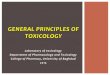 GENERAL PRINCIPLES OF TOXICOLOGY - جامعة القادسيةqu.edu.iq/ph/wp-content/uploads/2016/03/General-Principles-of-Toxicology.pdfGeneral Principles of Toxicology Determination