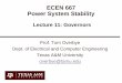 ECEN 667 Power System Stability · will cause hunting because the frequency setpoints of ... Boiler supplies a "steam chest" with the steam then entering the turbine through a value
