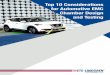 Top 10 Considerations for Automotive EMC Chamber Design ... · • FM Radio from 70 MHz • HD radio • Cellular from 700 MHz to 60 GHz (3G, 4G,LTE, 5G) ... Installing a dynamometer