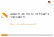 Suspension bridge on floating foundations...Multispan suspension bridge on floating foundations 22/09/2015 Teknologidagene 2015 Wires with a diameter of 5.96 mm assemble the strands