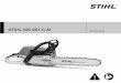 STIHL MS 261 C-M · STIHL chain saw, also called a machine in this Instruction Manual. Pictograms Pictograms that appear on the machine are explained in this Instruction Manual. Depending