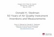 Donald H. Stedman: 50 years of air quality instrument inventions … · 2016-05-24 · Donald H. Stedman 50 Years of Air Quality Instrument Inventions and Measurements . Haagen-Smit