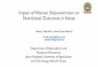 Impact of Women Empowerment on Nutritional Outcomes in Kenya Ateka ANH2019.pdf · 2003 –2014? 2 a)Have child nutritional outcomes improved over the same period? 3 a)What dimensions
