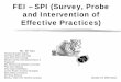FEI – SPI (Survey, Probe and Intervention of Effective Practices) SPI Overview... · 2004-04-13 · FEI – SPI (Survey, Probe and Intervention of Effective Practices) January 19,