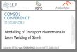 l 2015 Modelling of Transport Phenomena in l Laser Welding ...©tais_presentation.pdf · l 2015 – es l –-n Modelling of Transport Phenomena in Laser Welding of Steels Alexandre