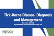Tick-Borne Disease- Diagnosis and Management Provider Track/Cruz NERUCA 2019...Take Home Points •Prevent tick bites by making a tick-free zone in your yard •Use EPA registered