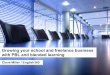 Growing your school and freelance business with PBL and ... · through enterprise needs assessment PBL boosts customer ROI, and thus fees, margins, and retention Agenda. Academic