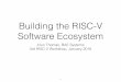 Building the RISC-V Software EcosystemBuilding the RISC-V Software Ecosystem Arun Thomas, BAE Systems 3rd RISC-V Workshop, January 2016 1. Where I'm Coming From ... • MINIX 3 developer