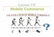 Chapter 8 Mobile Commerce · Mobile Commerce: Overview Mobile commerce (m-commerce, m-business)—any e-commerce done in a wireless environment, especially via the Internet Can be