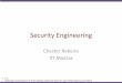 Security Engineering - IIT Madras CSE Dept.chester/courses/17o_sse/slides/2_Threats.pdf · Security Engineering Chester Rebeiro IIT Madras ... No way to recover password (brutal!!!)