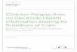 Clinician Perspectives on Electronic Health Information ......ABOUT BPC Founded in 2007 by former Senate Majority Leaders Howard Baker, Tom Daschle, Bob Dole, and George Mitchell,