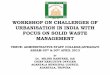 WORKSHOP ON CHALLENGES OF URBANISATION IN INDIA …icrier.org/pdf/tripura.pdf · workshop on challenges of urbanisation in india with focus on solid waste management venue: administrative