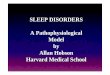 SLEEP DISORDERS A Pathophysiological Model by Allan Hobson … · REM SLEEP BEHAVIOR DISORDER Older Men Act Out Dreams Loss of Muscle Inhibition Harbinger of Parkinson’s Disease