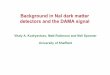 Background in NaI dark matter detectors and the …...Background in NaI dark matter detectors and the DAMA signal Vitaly A. Kudryavtsev, Matt Robinson and Neil Spooner University of