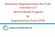 Business Opportunities for ICAI members in World Bank ...Business Opportunities for ICAI members in World Bank Projects & Expectations from PPR