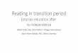 Reading in transition perioddgls.de/wp-content/uploads/2018/05/2014-Transition-in... · 2018-05-13 · Reading in transition period Estonian education after re-independence Meeli
