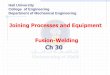 Ch 30 · Welding processes, in turn, are generally classified into three basic categories: Fusion welding ,Solid-state welding and Brazing and soldering . Examples of joints that