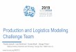 Production and Logistics Modeling Challenge Team · Production and Logistics Modeling Drivers • Heterogenous System Integration – Move away from dedicated (silo’d) domains –