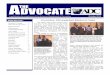 A THE DVOCATE - Arkansas Department of Correction · 2016-03-15 · A DVOCATE THE Inside this issue : A publication for employees of the Arkansas Department of Correction October