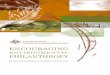 Encouraging Environmental Philanthropy - Lessons …...Encouraging Environmental Philanthropy 5 Executive summary This document is aimed at land holders, organisations, researchers,