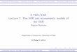 E 4101/5101 Lecture 7: The VAR and econometric models of the … · Stationarity of VAR processesEstimation of the VARThe VAR and structural modelsEconometric models of the VAR E