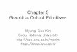 Chapter 3 Graphics Output Primitives3map.snu.ac.kr/courses/2015/cg/Chap3.pdfPolygon Fill-Areas 삼각형이나 convex polygon들로 분할하는 최적화된 알고리즘들은 Computational