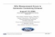 NOx Measurement Errors in Ammonia-Containing …...1 NOx Measurement Errors in Ammonia-Containing Exhaust August 22,2006 Diesel Engine Emissions Reduction Meeting Detroit, MI John