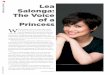 Lea Salonga: The Voice of a Princess...24 t MARCH 2019 SPECIAL EVENT Lea Salonga: The Voice of a Princess W hen the original production of Miss Saigon opened on Broadway 25 years ago,