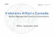 Veterans Affairs Canada · Veterans Affairs Canada Anciens Combattants Canada KPMG r Current capabilities are assessed based on key elements of the Comptrollership Capacity Check,