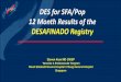 DES for SFA/Pop 12 Month Results of the DESAFINADO Registry...DES for SFA/Pop 12 Month Results of the DESAFINADO Registry Steven Kum MD CWSP Vascular & Endovascular Surgeon Mount Elizabeth