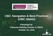 OBC Navigation & Best Practices (OBC Matrix)...building types i.e. BCIN or BCDS ... manual The Official 2012 Compendium Building Code. 1-14 Introduction to the Code 2012 Code 