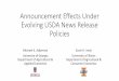 Announcement Effects Under Evolving USDA News Release Policies · announcement to avg. volatility in the steady state S after news is incorporated (60-90 minutes after publication)