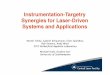 InstrumentationInstrumentation-Targetry Targetry Synergies ... · Target Fabrication Group, Central Laser Facility, STFC, Rutherford Appleton Laboratory, Chilton, Didcot, Oxon, OX11