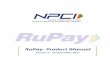RuPay- Product Manual - NPCI Product Manual v 3.pdf · Bank of India, Punjab National Bank, Canara Bank, Bank of Baroda, Union bank of India, Bank of India, ICICI Bank, HDFC Bank,