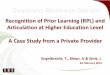 Recognition of Prior Learning (RPL) and Articulation at Higher Education Level …_smit.pdf · 2019-10-01 · Recognition of Prior Learning (RPL) and Articulation at Higher Education