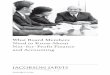 What Board Members Need to Know About Not-for-Profit Finance and Accounting · 2020-02-28 · aspects of not-for-profit management. ... fundamental challenge every not-for-profit