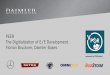 PEER The Digitialization of E/E Development Florian ... · Daimler Buses Legend Current Status: Wiring Harness Development is implemented and globally available, now the focus is