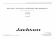 INSTALLATION & OPERATION MANUAL...INSTALLATION & OPERATION MANUAL FOR JACKSON MODELS: JPX-300H JPX-300HC JPX-300HN JPX-300L Jackson WWS Inc. P.O. BOX 1060 HWY. 25E BARBOURVILLE, KY