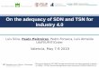 On the adequacy of SDN and TSN for Industry 4 · On the adequacy of SDN and TSN for Industry 4.0 Luis Silva, Paulo Pedreiras, Pedro Fonseca, Luis Almeida UA/FEUP/IT/Cister This work