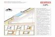 GPL - Installation Instructions...Français :EDL sur une toiture plate Centrez la fenêtre de toit dans l’ouverture brute et fixez les pattes de fixation inférieures à la toiture