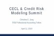 CECL & Credit Risk Modeling Summit - Financial Mathematics · 4/11/2019  · CECL & Credit Risk Modeling Summit Christine E. Jung FRB Professional Accounting Fellow. April 11, 2019