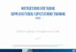 Instructions for taking Supplier Ethical Expectations Training · Instructions for taking Supplier Ethical Expectations Training on ILN Global Supply Management, Intel 2017 For questions