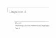 Linguistics A Phonology 1 (2008) - asakoh.netasakoh.net/martin-ling-A/pdf/slides_phonology_part1.pdf · Phones, Phonemes and Allophones Defining a set of phonological features, along