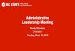 Administrative Leadership Meeting · Addressing the problems of high textbook costs and access code lock-in Textbook Lending and Course Reserves services OER courses saved UNC system