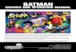 Batman Operation and Parts Manual · BATMAN SERVICE AND OPERATION MANUAL Games configured for North America operate on 60 cycle electricity only. These games will not operate in countries