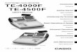 TE-4000F Introduction TE-4500F - Support | Home | CASIO · Introduction Congratulations on your selection of a CASIO TE-4000F/4500F series electronic cash register. This ECR is the