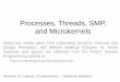 Processes, Threads, SMP, and Microkernels · 2020-03-14 · • MS-DOS supports a single user process and a single thread ... environment is a single process with multiple threads