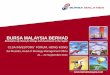 BURSA MALAYSIA BURSA MALAYSIA BERHAD Destination of choice for listings and investments in the region