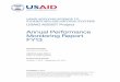Annual Performance Monitoring Report FY13 · Acknowledgements This semi-annual performance monitoring report was prepared by University Research Co., LLC (URC) for review by the United