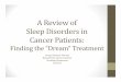 A Review of Sleep Disorders in Cancer Patients · 2019-10-25 · Sleep‐Wake Disorders • Hypersomnolence Disorders • Idiopathic • Insomnia • Transient • Acute • Chronic